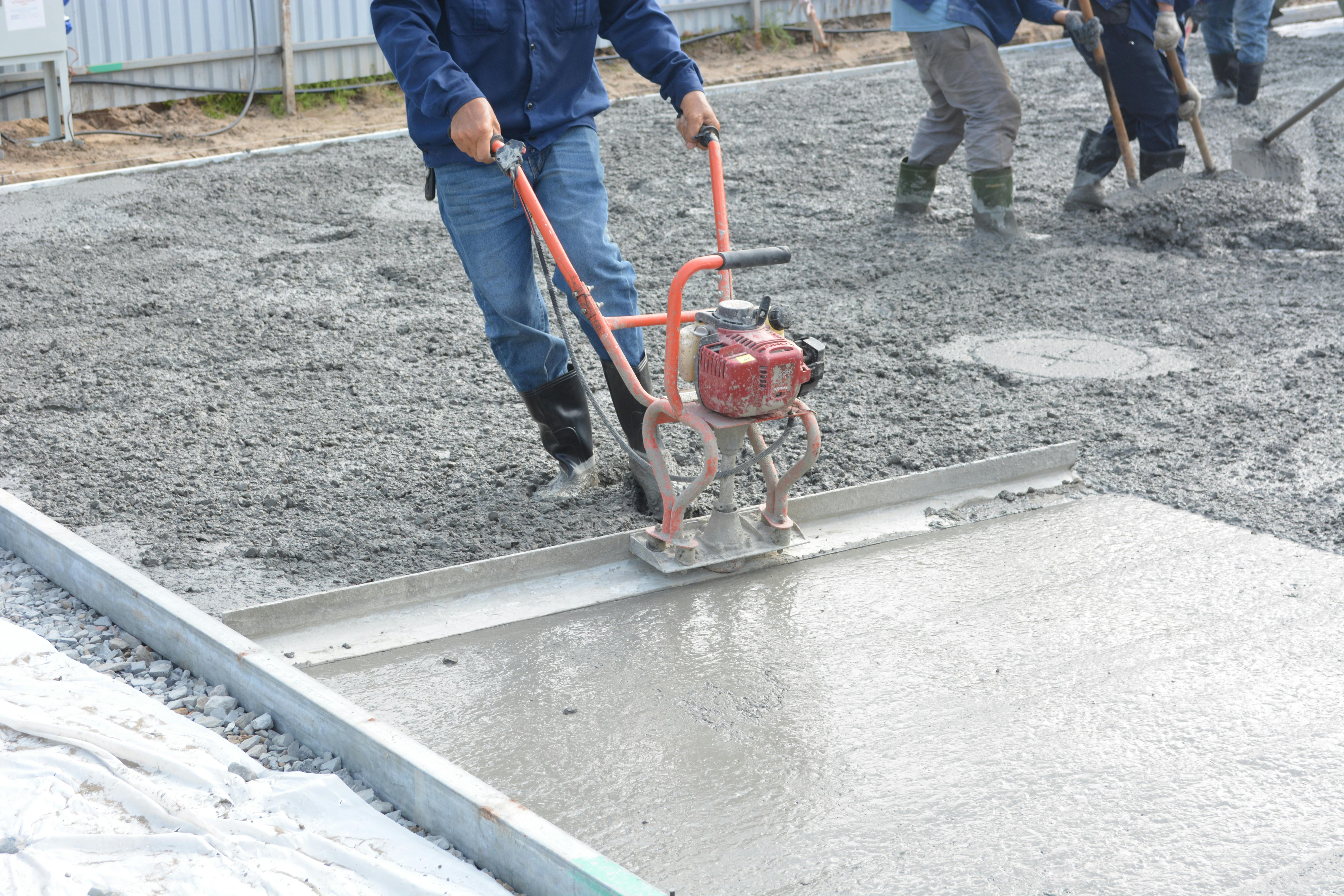 New construction concrete work