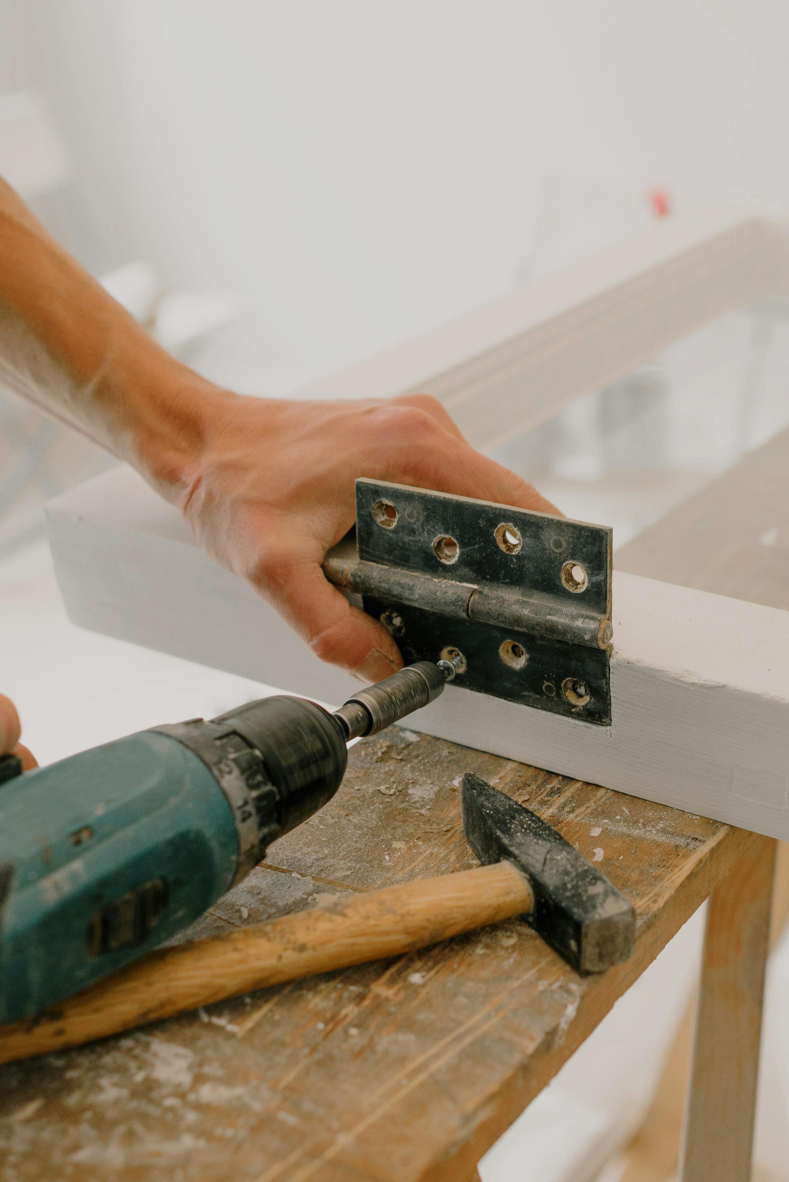 Door hinge installation