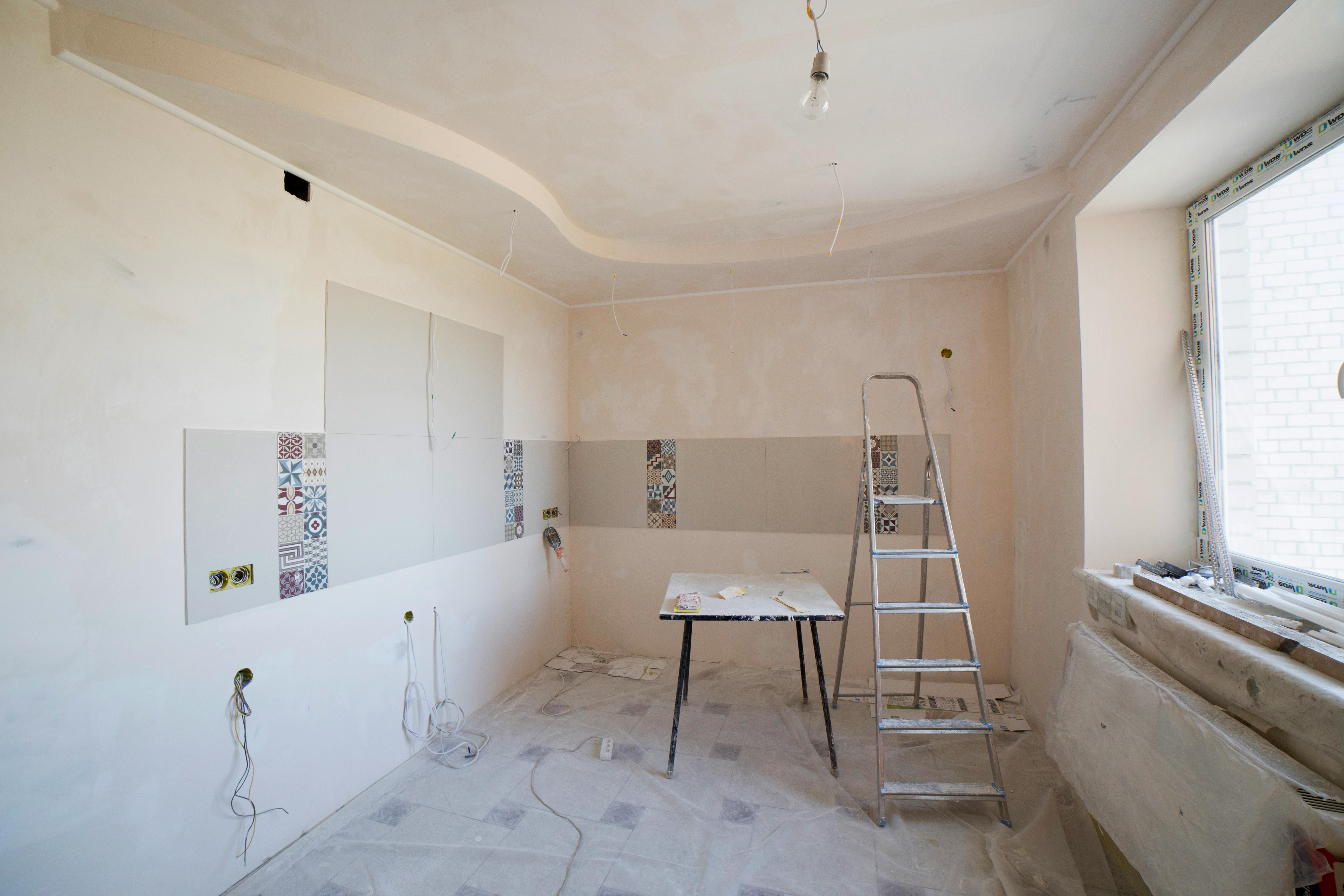 Home remodeling in progress
